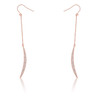 Luna 0.5ct CZ Rose Gold Delicate Moon Drop Earrings