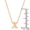 Rose Gold Finish Initial X Pendant