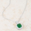 Liz 2.6ct Emerald CZ Rhodium Classic Necklace