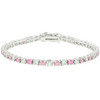 Lace Pink Cubic Zirconia Tennis Bracelet