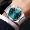 Color: Silver - UTHAI Men Watch Light Luxury Brand Stainless Steel Double Calendar Waterproof Male 