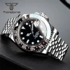 Color: Gold - Tandorio NH35A Date Stainless Steel 40mm Dive Automatic Men Watch Sapphire Crystal Ro