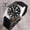 Color: Red - Tandorio Black/Blue/Green Sunburst Dial NH35A 38mm Automatic Men's Watch 200M Brushed 