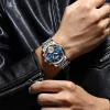 Color: Rose - Relogio Masculino Top Brand Mens Luxury Watch Stainless Steel Luminescence Clock Casu