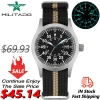 Color: Silver - Militado ML05 Military Watch VH31 Quartz Movement Domed Sapphire Crystal Wristwatch