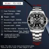 Color: black - PAGANI DESIGN Men Mechanical Wristwatch Luxury Ceramic Bezel Automatic Watch Sapphir