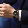 Color: Red - POEDAGAR Luxury Business Man Wristwatch Waterproof Luminous Date Week Men Watch For Me