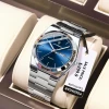 Color: BRONZE - POEDAGAR Luxury Watch For Man Waterproof Luminous Date Week Stainless Steel Men Wat