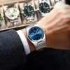 Color: BRONZE - POEDAGAR Luxury Watch For Man Waterproof Luminous Date Week Stainless Steel Men Wat