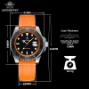 Color: Pink - ADDIESDIVE Rotatable Bezel Watch For Men 41mm Quartz Watch Stainless Seel BGW9 Lumino
