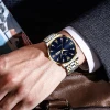 Color: Multicolor - Top Brand Men Watch Stainless Steel Top Quailty Luxury Push Button Hidden Clasp