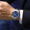 Color: Rose - POEDAGAR Top Luxury Men Quartz Watch For Men Sports Waterproof Luminous Stainless Ste