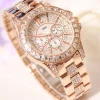 Color: Rose - Fashion Women Watch with Diamond Watch Ladies Top Luxury Brand Ladies Casual Women's 
