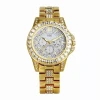 Color: Rose - Fashion Women Watch with Diamond Watch Ladies Top Luxury Brand Ladies Casual Women's 