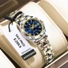 Color: Gold - POEDAGAR Luxury Ladies Dress Watch Luminous Waterproof Week Date Woman Wristwatch Sta