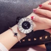 Color: WHITE - Luxury Brand Big Dial Full Diamond Watches Fashion Girls Fashion Ladies Quartz Watch