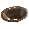 Copper Oval Bathroom Sink 20 x 16 inch