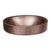 Oval Hammered Copper Bathroom Sink Drop-in or Vessel