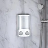 Gray Heavy Duty Plastic Two Chamber Wall Mount Soap Dispenser