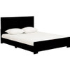 Black Solid and Manufactured Wood King Bed Frame