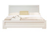 White Solid and Manufactured Wood Queen Bed Frame