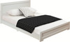 White Solid and Manufactured Wood Queen Bed Frame