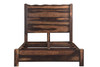 Live Edge Solid Wood Queen Dark Brown Bed