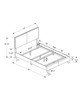 Solid Wood Twin Gray Upholstered Faux Leather Bed