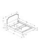 Gray Solid and Manufactured Wood Full Upholstered Faux Leather Bed Frame