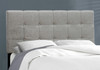 Gray Solid and Manufactured Wood Full Upholstered Linen Bed Frame