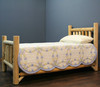 Natural Unfinished Post Cedar Log Twin Bed