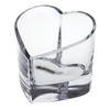 5" Clear Mouth Blown European Crystal Heart Bowl