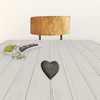 6" Black Heart Metal Heart Handmade Vanity Tray