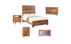 Live Edge Solid Wood Queen Brown Bed