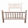 Natural Unfinished Low Post Cedar Log Double Bed