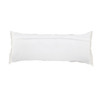 14" X 36" White Textured Indoor Outdoor Throw Pillow With Fringe