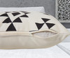 20" X 20" Black Zippered Southwestern Indoor Outdoor Throw Pillow