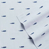 Queen size Coastal Beach 100-Percent Cotton Navy Blue White Stripe Sheet Set