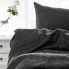 Set of Two Onyx Linen Pillowcases
