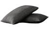 Set of Two Onyx Linen Pillowcases