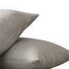 Set of Two Light Gray Linen Pillowcases
