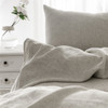 Set of Two Light Gray Linen Pillowcases