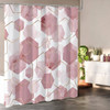 72"W x 72"H Abstract Pink Geometric Polyester Shower Curtain