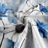 72"W x 78"H Blue Vibrant Floral Butterfly Polyester Shower Curtain