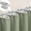 72"W x 78"H Sage Green Waffle Textured 3 in 1 Shower Curtain Set