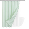 72"W x 78"H Mint Green Waffle Textured Shower Curtain Set with Liner