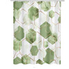 72"W x 72"H Abstract Green Geometric Polyester Shower Curtain