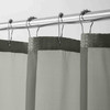 Gray Sheer and Grid Shower Curtain and Liner Set