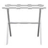 Hotel White Finish Wood Folding Luggage Rack With White Straps