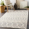 3-ft. x 5-ft. Hand Woven Wool Blend Grey Beige Ivory Persian Style Area Rug